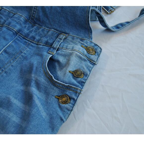 Blue Skinny Denim Overalls Women's Small - Picture 4 of 9